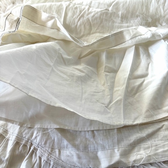 Anthropologie Ivory V-Neck Corset Midi Shirt Dress Size Small - Picture 11 of 14